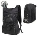 Sac à Dos En Cuir Noir Démoniaque