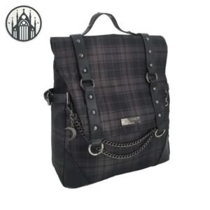 Sac à Dos Gothique Carreaux Gris — Univers Gothique