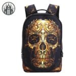 Sac à Dos Gothique Crâne Doré — Univers Gothique (vue 2)