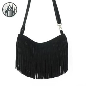 Sac Gothique Cuir Véritable Noir Femme — Univers Gothique