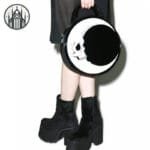 Sac à Main Gothique En Cuir: Little Black Magic Book L’ultime Accessoire Macabre - Lune