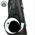 Sac à Main Gothique En Forme Ronde: Lune Et Tête De Mort - Lune