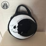 Sac à Main Gothique En Forme Ronde: Lune Et Tête De Mort - Lune