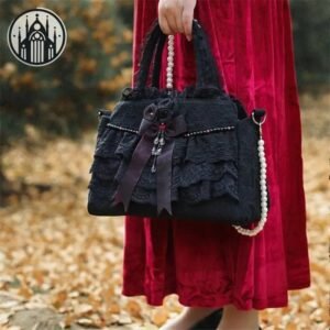 Sac Gothique Vintage Velours Noir — Univers Gothique