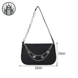 Sac Gothique Bandoulière Papillon Chaîne — Univers Gothique