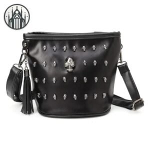 Sac Gothique Simili Cuir Tête Mort — Univers Gothique