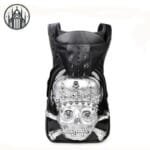 Sac En Cuir Crâne 3d: Durabilité Et Style! - Argent