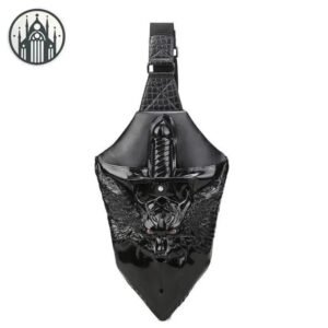 Sacoche Gothique Lion Maléfique Cuir — Univers Gothique