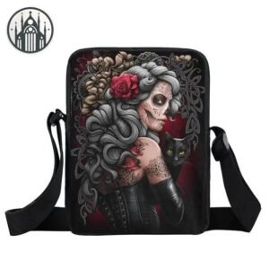 Sacoche Gothique Nylon Macabre — Univers Gothique