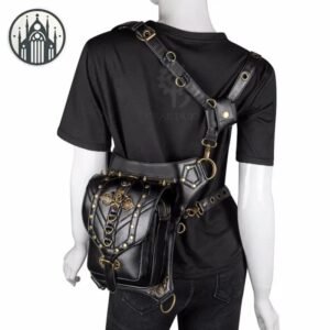Sac Gothique Bandoulière Cuir Militaire — Univers Gothique