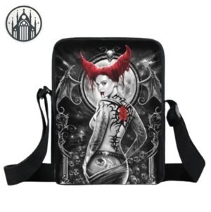 Sac Gothique Bandoulière Nylon Vampire — Univers Gothique