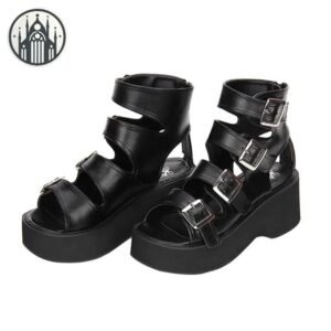 Sandales Gothiques Punk Lolita Plateforme — Univers Gothique
