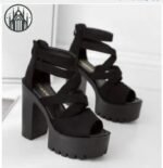 Sandales Gothiques Gladiator Lanières Noires — Univers Gothique (vue 7)