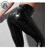 Séduisez Dans Notre Pantalon En Simili Cuir Moulant Noir!