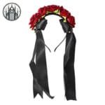 Serre-tête Gothique Corne Et Ruban Noir: Livraison Standard Offerte! 🖤