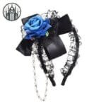 Serre-tête Gothique Horloge: Livraison Standard Offerte! Bleu