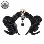 Accessoire Cheveux Gothique Crâne Rouge — Univers Gothique (vue 2)