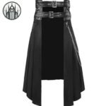 Jupe Gothique Plissée Punk Polyester