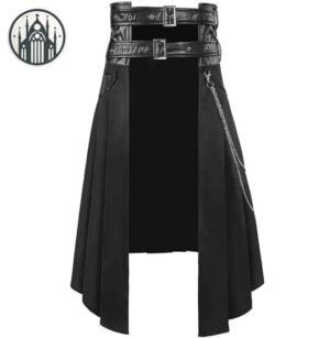 Jupe Gothique Plissée Punk Polyester — Univers Gothique