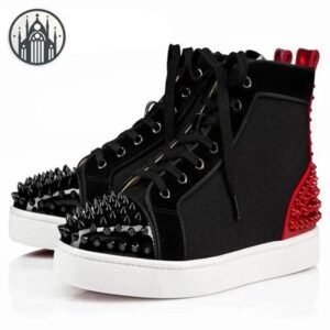 Sneakers Gothiques Cuir Rouge Noir — Univers Gothique
