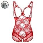 Sous-vêtement Gothique à Manches Longues: Livraison Standard Offerte! - Rouge / s