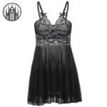 Soutien-gorge Gothique En Polyester Et Coton - Livraison Standard Offerte - Noir / s