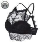 Soutien-gorge Gothique Rouge Rayé: Livraison Gratuite! - Noir