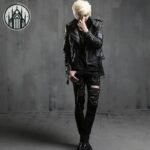 Veste Gothique Cuir Rivets Homme — Univers Gothique (vue 3)