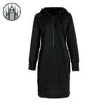 Sweat Gothique à Capuche Noir Extra-long - s