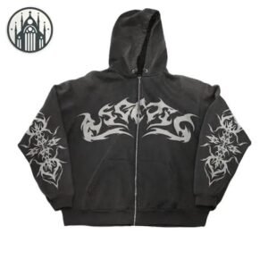 Sweat Gothique Flamme Capuche Homme — Univers Gothique