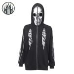 Sweat Gothique Crâne Imprimé Coton — Univers Gothique