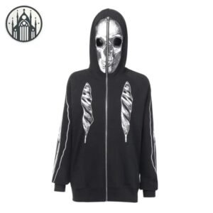 Sweat Gothique Crâne Imprimé Coton — Univers Gothique