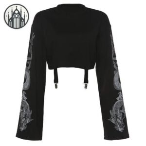 Sweat Gothique Grunge Dragon Réfléchissant — Univers Gothique