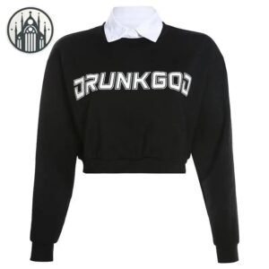 Haut Gothique Femme Drunkgod Coton — Univers Gothique