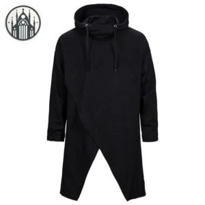 Haut Gothique Long Noir Coton — Univers Gothique