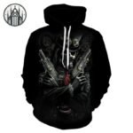 Haut Gothique Homme Death Pistol Capuche — Univers Gothique