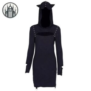 Haut Gothique Rivet Coton Polyester — Univers Gothique