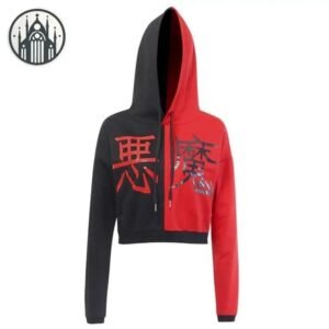 Haut Gothique Démon Court Polyester — Univers Gothique