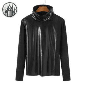 T-shirt Gothique Col Montant Moderne — Univers Gothique