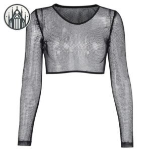 T-shirt Gothique Résille Spandex Coton — Univers Gothique
