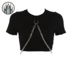 T-shirt Gothique Court Résille - Confort Rebel Sans Compromis - s