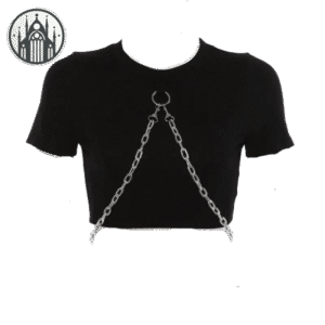 T-shirt Gothique Chaîne Manches Courtes — Univers Gothique