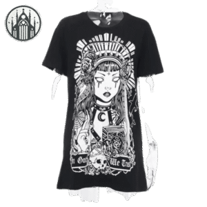 T-shirt Gothique Witch Coton Maillé — Univers Gothique