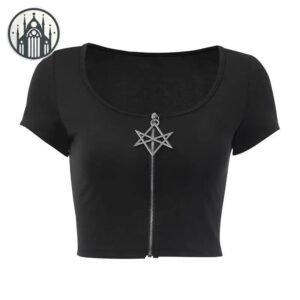 T-shirt Gothique Étoile Manches Courtes — Univers Gothique