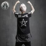 T-shirt Gothique En Coton Bio Plus Doux Et Souple - Pentagramme / m