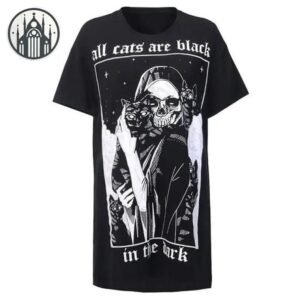 Haut Gothique Chat Noir Coton — Univers Gothique