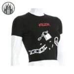 T-shirt Gothique En Coton Doux - Livraison Standard Offerte