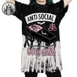 T-shirt Gothique En Coton Maillé 102-130 Cm 47-60 - Livraison Offerte