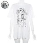 T-shirt Gothique En Coton Maillé Doux - Livraison Offerte!