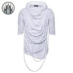 T-shirt Gothique En Résille: Style Morbide! Blanc / s